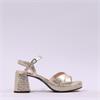 Wonders Zaida Platform Block Heel Sandal - Gold